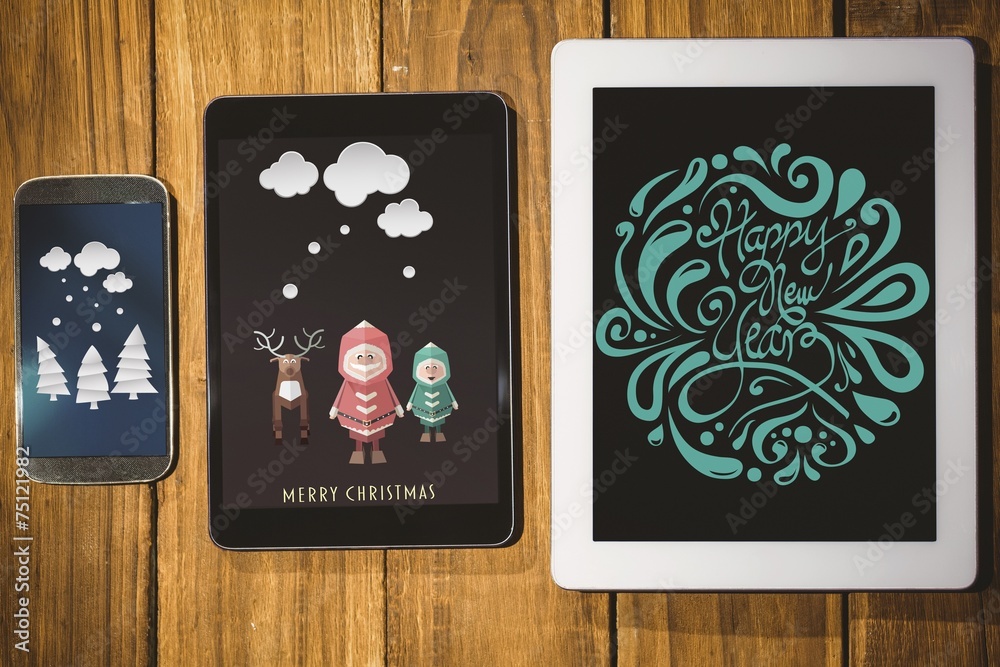 Poster composite image of elegant happy new year