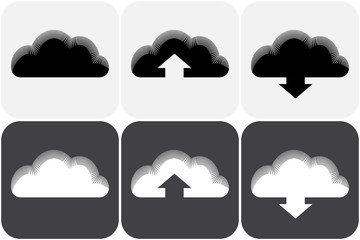 Vector illustration of clouds collection