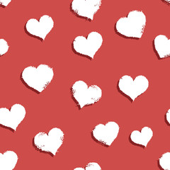 Vector Seamless Hearts Pattern Background