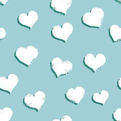 Vector Seamless Hearts Pattern Background