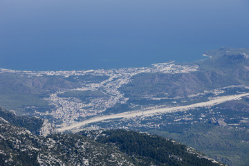 Naklejka premium Aeriel View of Kemer on the Turkish Riviera