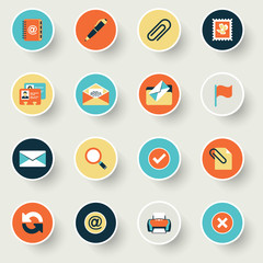 Email modern flat color icons.