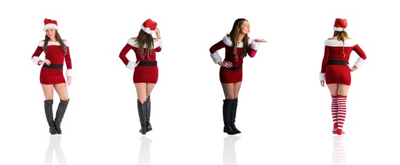 Composite image of different festive blondes