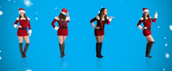 Composite image of different festive blondes