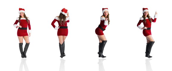 Composite image of different festive blondes