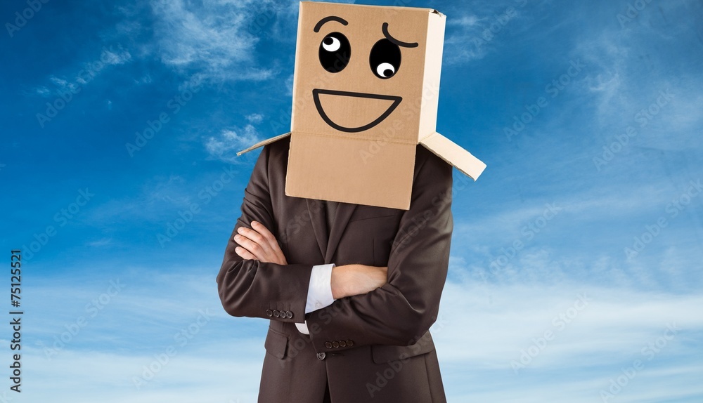 Poster composite image of anonymous businessman with arms crossed