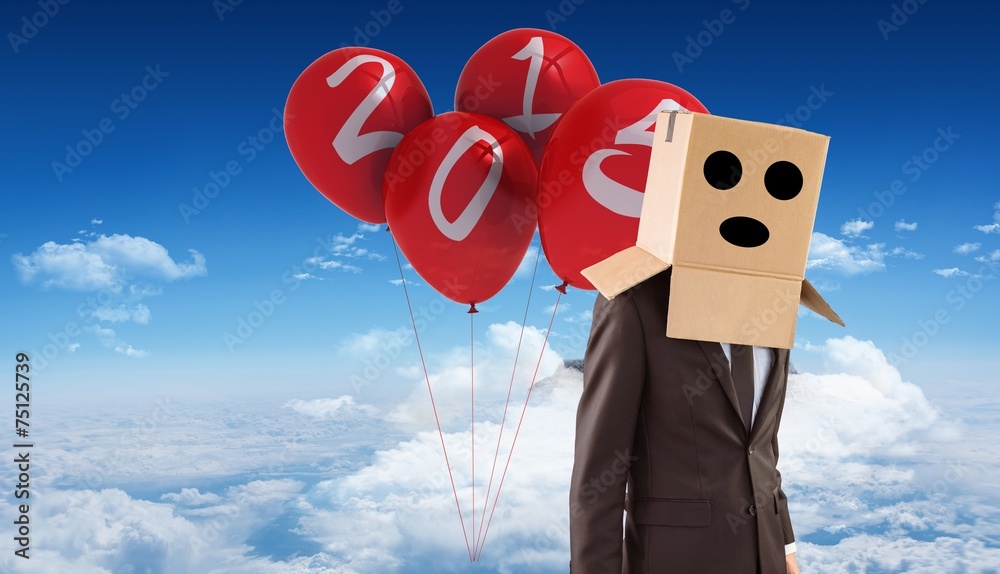 Poster Composite image of anonymous businessman with hands down