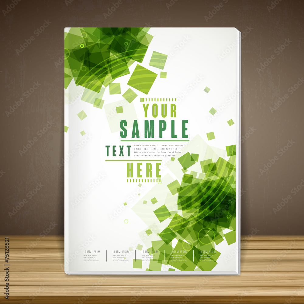 Wall mural abstract book cover template design