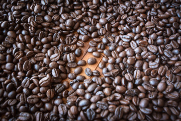 roasted coffee beans, can be used as a background 