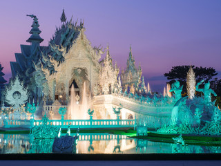 White temple is landmark of Chiangrai, Thailand