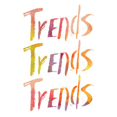 Watercolor lettering. Trends.