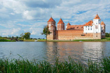 Belarus. Mir Castle, view from the lake