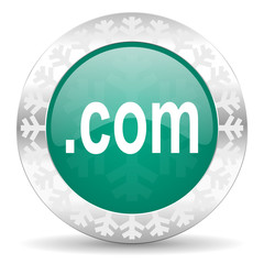 com green icon, christmas button
