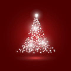 Christmas tree made with sparkles