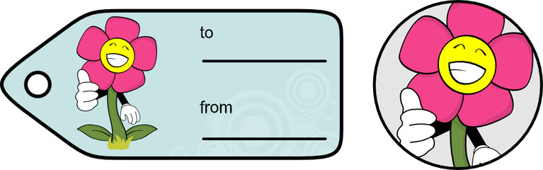flower cartoon giftcard sticker8