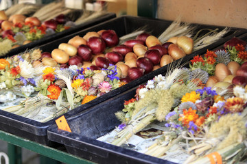 Fototapeta premium Onion in the market in Weimar, Germany