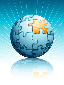 Puzzle globe