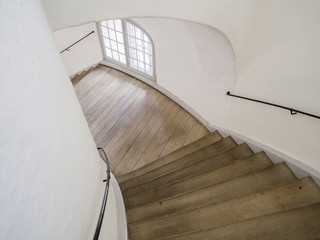 Obraz premium Stairs in old round tower