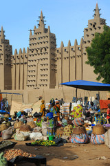 Mercado delante Mezquita de Djenné