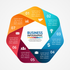 Business circle infographic, diagram with options