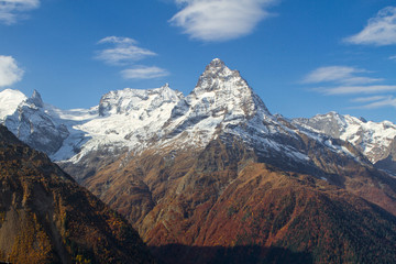 Landscape of mountains Caucasus region