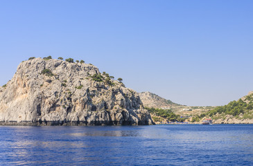 Fototapeta na wymiar Ladiko Bay (Ladiko bay). Rhodes Island. Greece