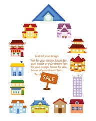 Векторные дом фон