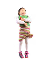 스튜디오 안의 여자 꼬마 어린이