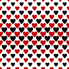 Black red heart pattern background