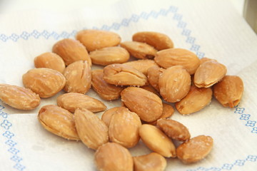 Toasted almonds on table Spain