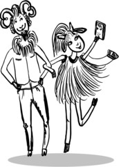 Couple of happy goats.