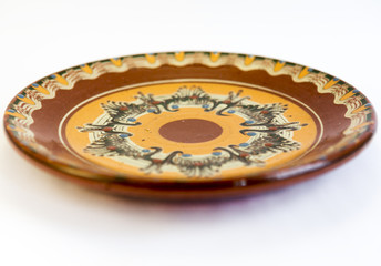 Traditional Bulgarian painted ceramic plate