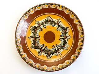 Traditional Bulgarian painted ceramic plate