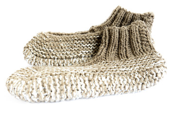 Knitted slippers