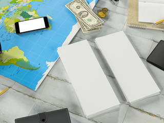 Traveling mock up business template.