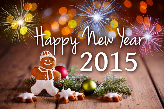 Happy New Year 2015 - Grußkarte