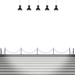 Stairs with spotlights