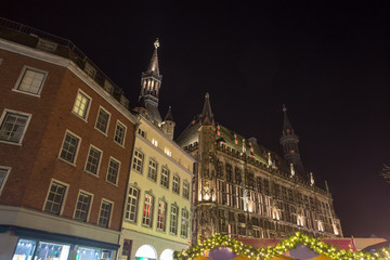 Naklejka premium aachen old city in the evening