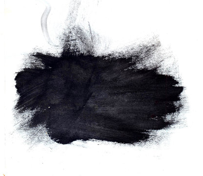 Large Black Ink Splotch. Artistic Backdrop.