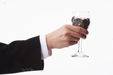 돈 컨셉 손 클로즈업