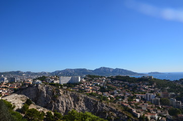 Fototapeta na wymiar Vue de Marseille depuis la 