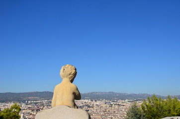 Statue d'un ange à Notre Dame de La Garde, Marseille