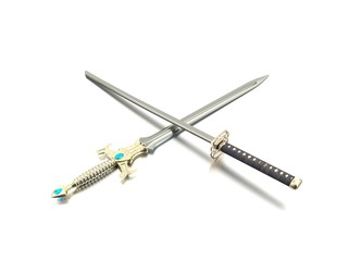 Fantasy sword and Katana blade