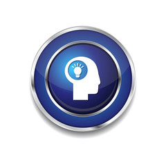 Idea Blue Vector Icon Button