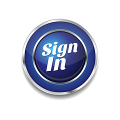 Sign In Blue Vector Icon Button