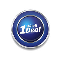 1 Week Deal Blue Vector Icon Button