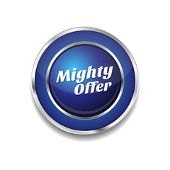 Mighty Offer Blue Vector Icon Button