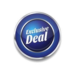 Exclusive Deal Blue Vector Icon Button