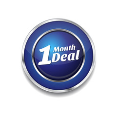 1 Month Deal Blue Vector Icon Button