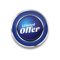 Limited Time Offer Blue Vector Icon Button